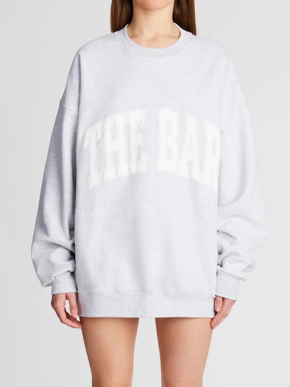 The Bar Varsity Sweatshirt Graphic Gray Size Medium